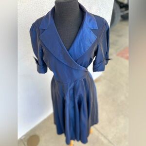 Jones New York. 50’s Style, Beautiful Blue Metallic. Good condition.